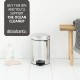3 л. малък кош с педал цвят блестящ инокс Brabantia NewIcon