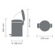 3 л. малък кош с педал цвят блестящ инокс Brabantia NewIcon