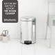 12 л. цвят блестящ инокс кош за боклук с педал Brabantia NewIcon