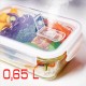 0,65 л херметична стъклена кутия за храна с отвор за пара Higlas