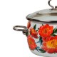 20 см емайлирана тенджера със стъклен капак VITROSS разцветка Peony