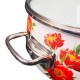 20 см емайлирана тенджера със стъклен капак VITROSS разцветка Peony