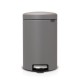 12 л. цвят минерално бетонно сиво кош за смет с педал Brabantia от серия NEW ICON