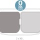 Купи 2 + 30 л. цвят минерално бетонно сиво кош за смет