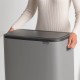 Купи 2 + 30 л. цвят минерално бетонно сиво кош за смет