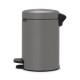 5 л. цвят минерално бетонно сиво кош за смет с педал Brabantia от серия NEW ICON