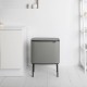 11 + 23 л. цвят минерално бетонно сиво кош за смет Brabantia от серия BO TOUCH