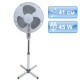 41 см вентилатор в цвят бяло и сиво на стойка MUHLER 