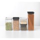 2,5 л квадратен буркан с тъмно сив капак Brabantia от серия Tasty+