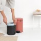Купи 5 л цвят теракота розово кош за смет с педал Brabantia от