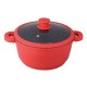 Тенджера Muhler Kara MR-2047S NEW 20x8.5cm, 2.3L, червен, лят алуминий
