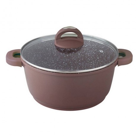 Тенджера Muhler Mia MR-2449M NEW 24x11.5cm, 4.4L, шоколад, лят алуминий