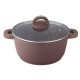Тенджера Muhler Mia MR-2849M NEW 28x12.6cm, 6.2L, шоколад, лят алуминий