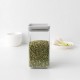 Купи 1,6 л. квадратен буркан Brabantia със светло сив капак от