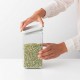 Купи 1,6 л. квадратен буркан Brabantia със светло сив капак от