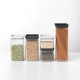 0,7 л. квадратен буркан Brabantia със светло сив капак от серия TASTY +
