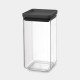 1,6 л. квадратен буркан Brabantia с тъмно сив капак от серия TASTY +
