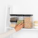 Комплект от 4 бр. квадратни буркани с тъмно сиви капаци Brabantia от серия TASTY +