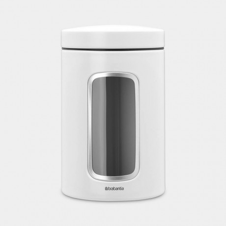 1,4 л. буркан в бял цвят със страничен прозорец Brabantia 