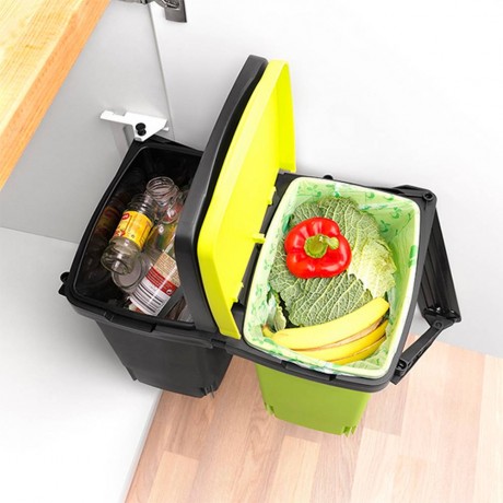 Купи Кош за смет Brabantia Built-In 2x10L, Black & Green