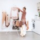 25 м бял сушилник за дрехи с допълнителна стойка Brabantia от серия HangOn