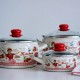 14 см емайлирана тенджера Metalac Posude с декор Cheerful Cook
