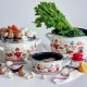 14 см емайлирана тенджера Metalac Posude с декор Cheerful Cook