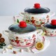 14 см емайлирана тенджера Metalac Posude с декор Cheerful Cook
