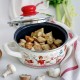 18 см емайлирана плитка тенджера Metalac Posude с декор Cheerful Cook