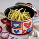 18 см емайлирана тенджера Metalac Posude с декор HAPPY HEARTS