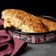 28 см кръгла емайлирана тава за печене Metalac Posude с декор HAPPINESS IS HOMEMADE