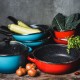 20 см емайлирана червена тенджера Metalac Posude от серия GRANIT INDUCTION