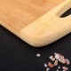 26 х 18 см двуцветна бамбукова дъска с дръжка