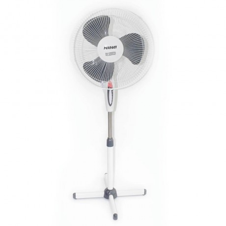 Вентилатор 16'' Perfect FM-3212 стоящ, Бял - Сив