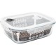 2,250 л правоъгълна стъклена кутия за храна PEBBLY