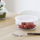 Сет от 3 бр кръгли стъклени кутии за храна с различни размери PEBBLY 