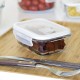 Сет от 3 бр правоъгълни стъклени кутии за храна с различни размери PEBBLY