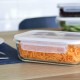 Сет от 3 бр правоъгълни стъклени кутии за храна с различни размери PEBBLY