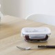 Сет от 3 бр правоъгълни стъклени кутии за храна с различни размери PEBBLY