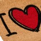 60 х 40 см изтривалка за входна врата с надпис I Love Home
