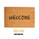 Изтривалка 40x60cm БЕЖОВА с надпис "WELCOME" (CR-4748E)
