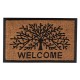 75 x 45 см правоъгълна изтривалка с кокосови влакна дървото на живота с надпис WELCOME