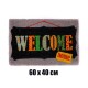 60 x 40 см правоъгълна изтривалка с кокосови влакна и надпис WELCOME home