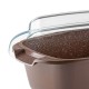 Купи 4,8 l съд за печене с капак от лят алуминий цвят шоколад