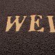 118 х 78 см кафява изтривалка с полиетиленови влакна и надпис WELCOME