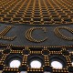 120 x 80 см голяма гумена изтривалка със златисто покритие и надпис WELCOME