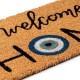 60 x 25 см правоъгълна изтривалка с кокосови влакна и надпис WELCOME HOME