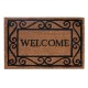 60 x 40 см правоъгълна изтривалка с кокосови влакна и надпис WELCOME HOME