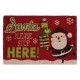 60 x 40 см коледна изтривалка с кокосови влакна и надпис Santa please stop HERE!