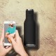 Купи 500 мл черна двустенна термо бутилка с Bluetooth колонка